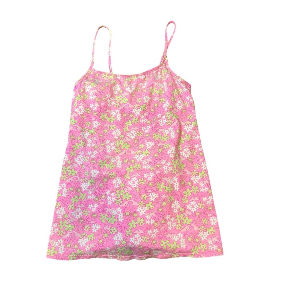 Lilly Pulitzer Pink Happy Hippo Puzzle One Piece Swim Dress Size 8 Vintage